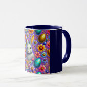 PARKER ~ EASTER BUNNY Oeufs Fleurs ~ Mug (Devant droit)