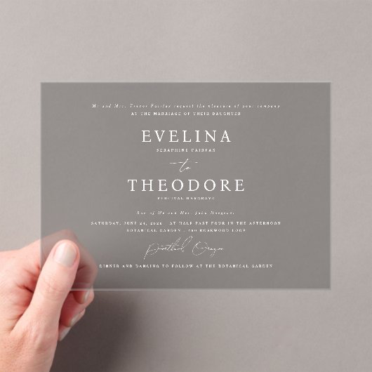 Parker Formal Landscape Wedding Invitation (In situ (ordinateur de poche))