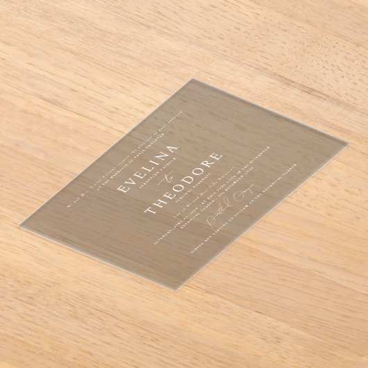 Parker Formal Landscape Wedding Invitation (Poser)