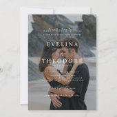 Parker formele foto bruiloft uitnodiging (Voorkant)