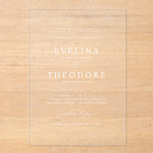 Parker formele portret acryl bruiloft uitnodiging acryl uitnodigingen (Voorkant)