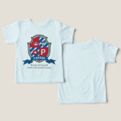 Parker garçons nom et sens crest bleu rouge chien (Design Recto & Verso)