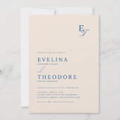 Parker Monogram bruiloft uitnodiging (Voorkant)