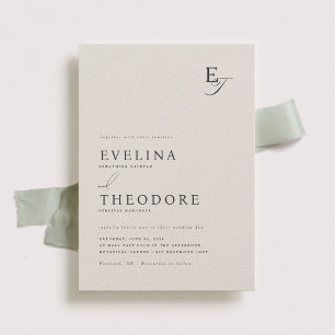 Parker Monogram bruiloft uitnodiging