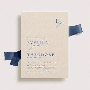 Parker Monogram bruiloft uitnodiging