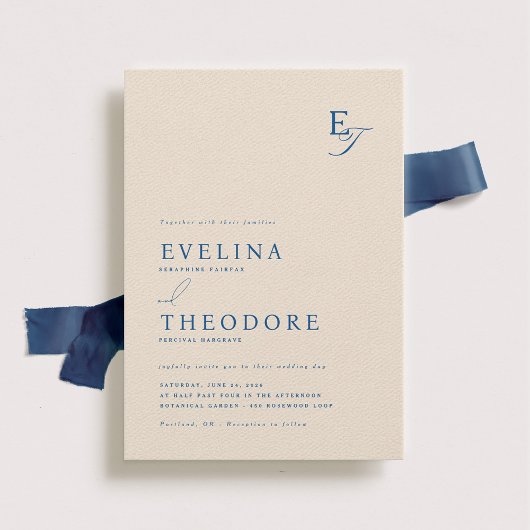 Parker Monogram bruiloft uitnodiging