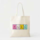 Parker periodieke table name canvas tas (Voorkant)