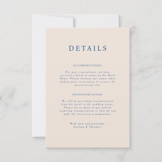 Parker Portait Trouwgegevens Kaart (Voorkant)