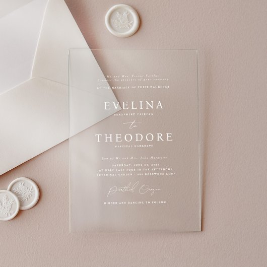 Parker Portrait Formel Acrylique Faire-part de mar