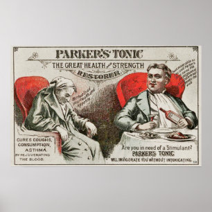 Parker Tonic Medicine Quackery Advertise Poster