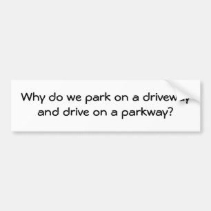 parkeren en rijden bumpersticker