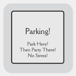 Parkeren Vierkante Sticker