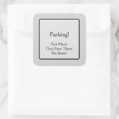 Parkeren Vierkante Sticker (Tas)