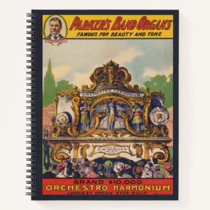Parker's band orgel, beroemd om schoonheid en toon notitieboek