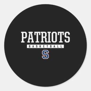 Parkersburg South Patriots Logo Basketbal Hs Ronde Sticker