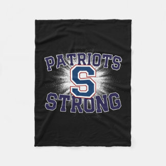 Parkersburg South Patriots Logo Strong Flag Hs Fleece Deken