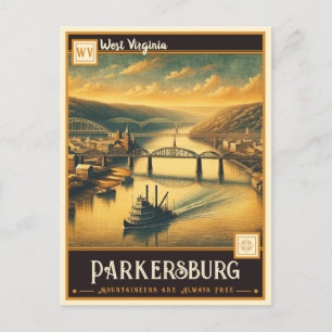 Parkersburg, West Virginia   Antiek Briefkaart