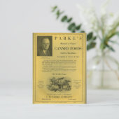 Parke's Canned Foods Briefkaart (Staand voorkant)