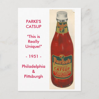 PARKE'S CATSUP BRIEFKAART