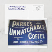 Parke's koffiebord briefkaart (Voorkant / Achterkant)