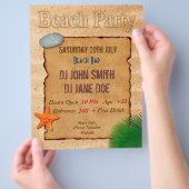 Parketting op zand - Beach Party Event Flyer (Hand)