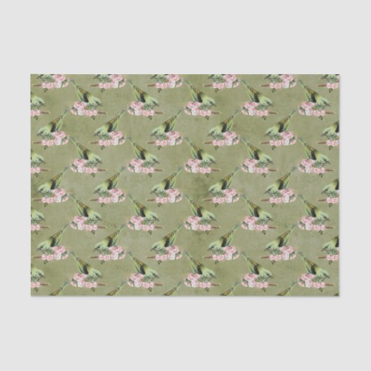  Parkiet Floral Tissuepapier (Voorkant)