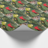 Parkiet in een kerstboom cadeaupapier (Hoek)