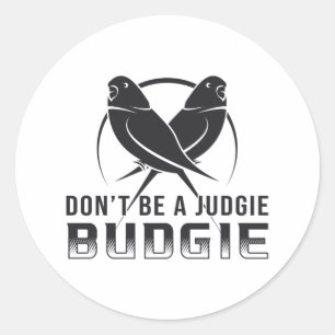 Parkiet Lover Judgie Budgie Budgerigar Huisdieren  Ronde Sticker