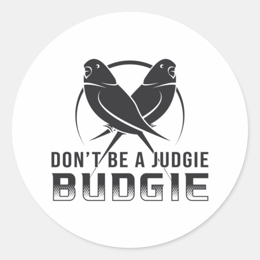 Parkiet Lover Judgie Budgie Budgerigar Huisdieren  Ronde Sticker (Voorkant)