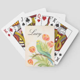 Parkiet met Tulpen Personaliseer Pokerkaarten