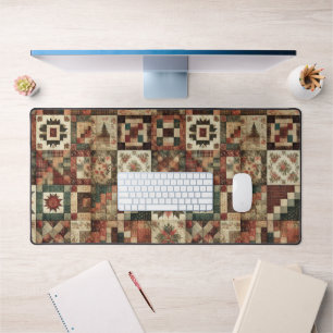 Parking en terre cuite Quilt Rustique Floral Desk