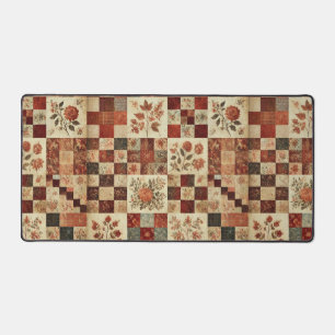 Parking en terre cuite Quilt Rustique Floral Desk