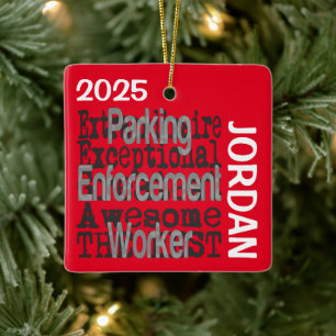 Parking Enforcement Worker Buitengewoon DOUANE Keramisch Ornament