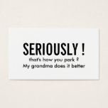 Parking Funny Simple Noir<br><div class="desc">Parking Funny Simple Noir</div>