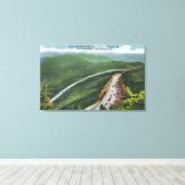 Parking Lot, Memorial Hwy, Esther Mt Canvas Afdruk (Insitu (Houten vloer))