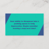 Parking Ninja Award Visitekaartje (Achterkant)