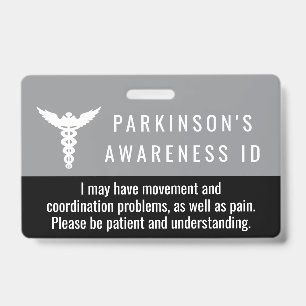Parkinson bewustzijn ID geduld pvc badge