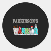 Parkinson's Awareness For Christmas Ronde Sticker (Voorkant)