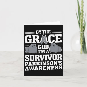 Parkinsons Awareness I'm A Survivor Grey Ribbon Bo Kaart