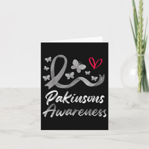 Parkinsons Awareness Ribbon Butterflies Heart Heal Kaart