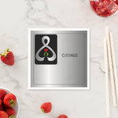 Parkinson's Awareness Ribbon Silver Servet (Insitu)