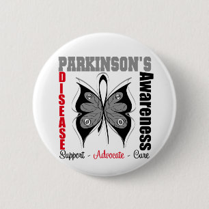 Parkinson's Disease Awareness Butterfly Ronde Button 5,7 Cm