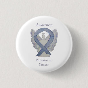 Parkinson's Disease Awareness Ribbon Angel Art Pin Ronde Button 3,2 Cm