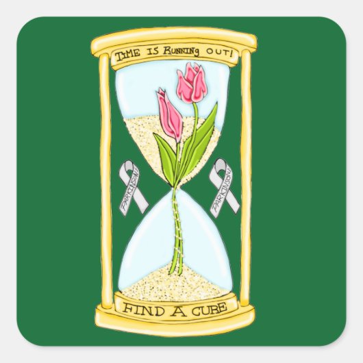 Parkinson's Find a Cure Square Stickers (Voorkant)