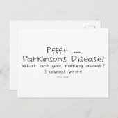 Parkinsons Pffft Small Writing Briefkaart (Voorkant / Achterkant)