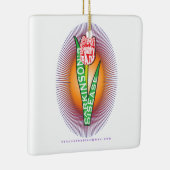 Parkinsons symptoom rode tulp met uitbarsting keramisch ornament (Rechts)