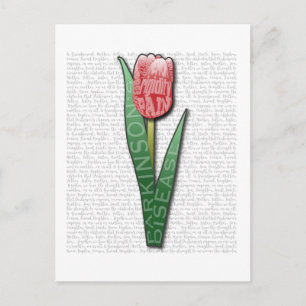 Parkinsons Worded Tulip, Affected & Strength Quote Briefkaart