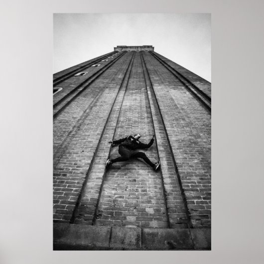 Parkour Athlete-klimmer San Marco Tower Poster (Voorkant)