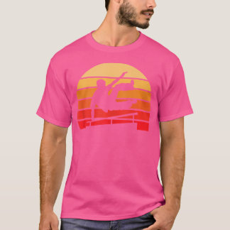 Parkour Cadeau Retro Zonsondergang Stijl Vintage P T-shirt