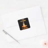 Parkour De Floor is Lava Vierkante Sticker (Envelop)